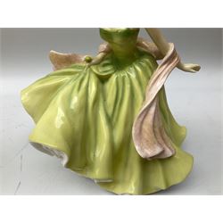 Five Royal Doulton figures from the Pretty Ladies collection, comprising Spring Ball HN5467, Autumn Ball 5465, Summer Ball HN5464, Summer HN5322 and Spring HN5321