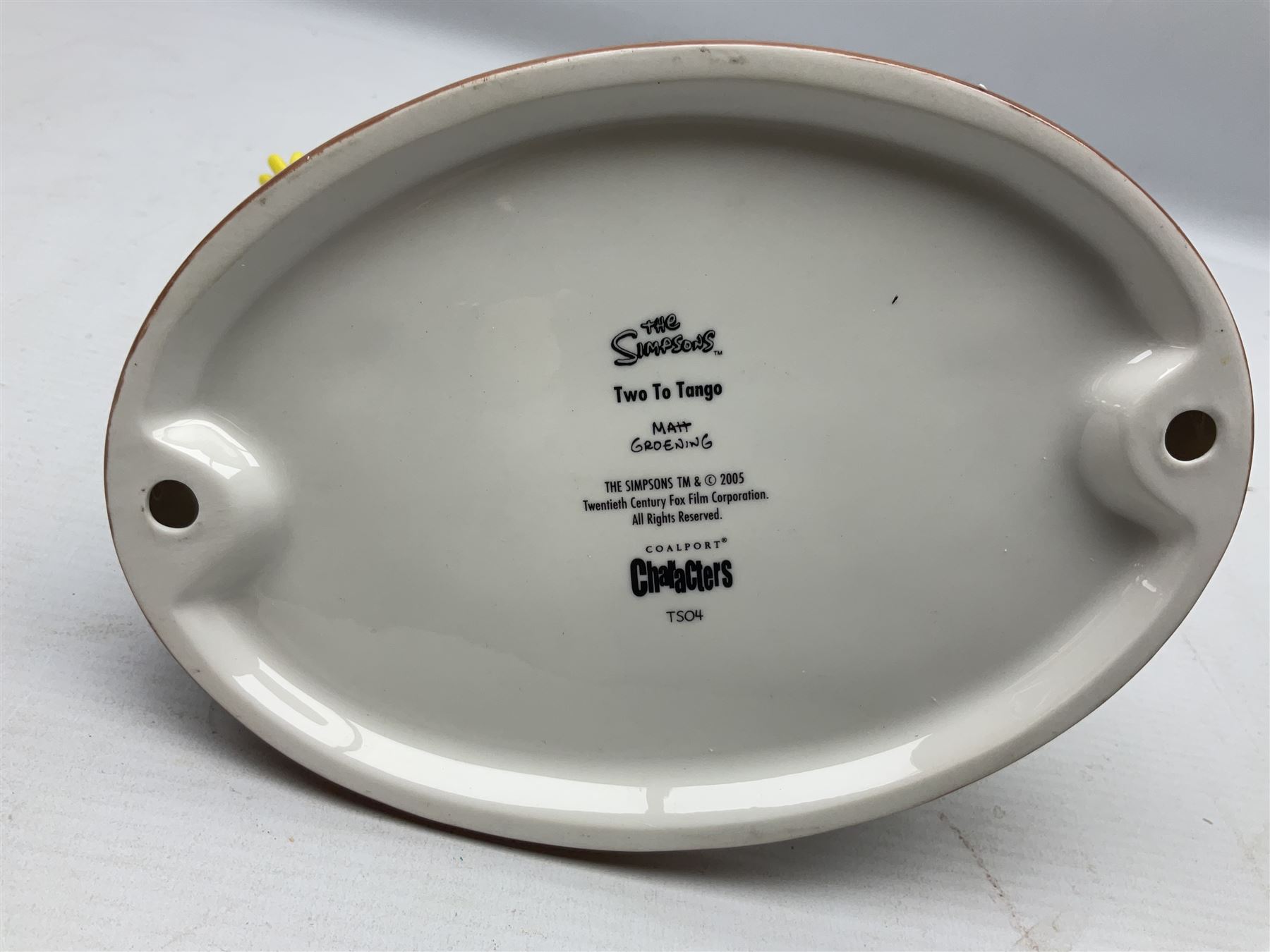 Six Coalport The Simpsons character figures, comprising limited edition 'The Family That Sits Together Fits Together' annual 2005, TS01 Two to Tango, The Gift of Maggie, Will Work For Duff, Yellow Girl Blues and Losing His Marbles, all boxed