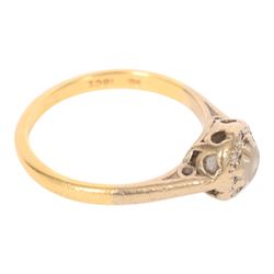 18ct gold stone set ring