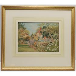 Henry John Sylvester Stannard (British 1870-1951): Cottage in Spring, watercolour signed 20cm x 28cm