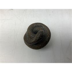 Netsuke in the form of a snake, signed to base