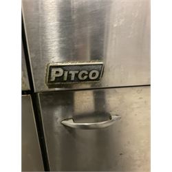 Two Pitco stainless gas fryers- LOT SUBJECT TO VAT ON THE HAMMER PRICE - To be collected by appointment from The Ambassador Hotel, 36-38 Esplanade, Scarborough YO11 2AY. ALL GOODS MUST BE REMOVED BY WEDNESDAY 15TH JUNE.