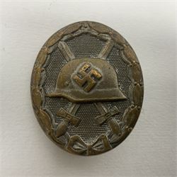 Three WW2 German wound badges - two 'silver' and one bronze with traces of silvering (3)