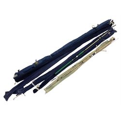 Four Hardy fishing rods, to include Victor and Fibalite Spinning rod, together with four other fishing rods
 