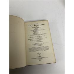 Campbell, John; The Naval History of Great Britain, two volumes, together with De Foe, Daniel; The Life and Adventures of Robinson Crusoe, pub George Routledge and Sons, London, The Works of Flavius Josephus, translated by Whiston, William, pub Henry G Bohn, London, one volume  and two other books