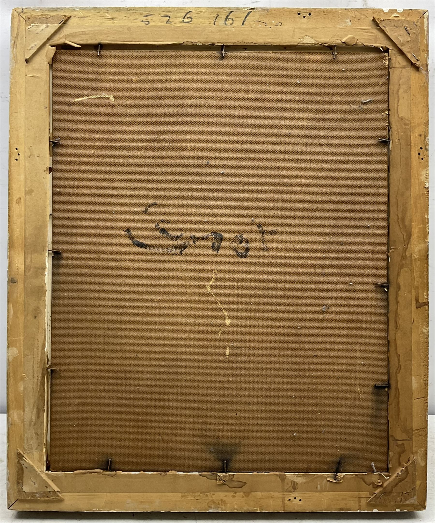 William Conor OBE RHA PPRUA ROI (Northern Irish 1881-1968): The Elder Sister, oil on canvas laid on to board, signed verso 50cm x 40cm