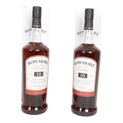 Bowmore, 10 year old, single malt scotch whisky, exclusive to the Global Traveller, two bottle  