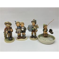 Twenty six Hummel figures by Goebel, to include Fire Fighter, Band Leader and Spring Sowing