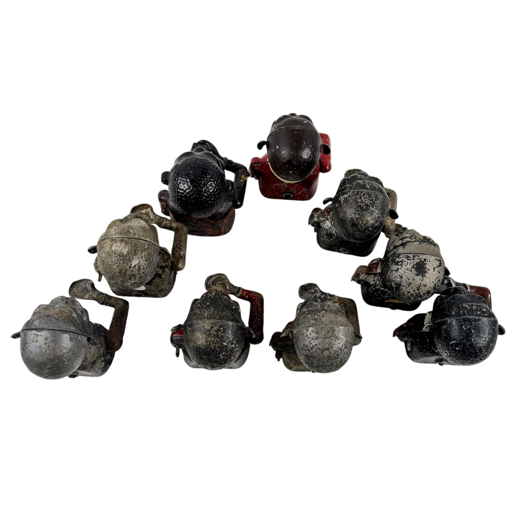 Collection of cast iron Jolly money boxes 