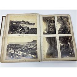 Victorian photograph album containing over 120 mainly topographical and architectural views of England, Scotland, including Whitby Abbey, Robin Hoods Bay, Windsor Castle, etc