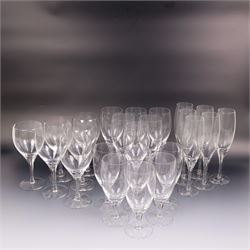 Dartington Crystal Charlotte suite for six, comprising wine, flutes, goblets and water gla...