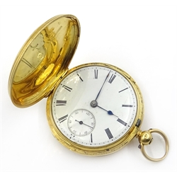  18ct gold hunter pocket watch by M Edler London & Adelaide no 2285 London 1852  