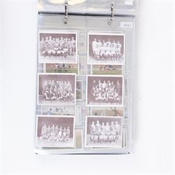 Collection of Edwardian and later Football related trading and cigarette cards, including forty-nine of fifty 1906 Ogden's Football Club Colours, 1922 PALS Footall series, ninety of one hundred 1925 Gallaher Famous Footballers, complete set of forty-four 1926 Ogden's Captains of Association Football Clubs and Colours, complete set of fifty 1927 Players Football Caricatures by MAC,  complete set of fifty 1927 Players Football Caricatures by RIP,  complete set of fifty 1930 Players Association Cup Winners, complete set of 50 1933 Ogdens AFC Nicknames etc, housed in brown cigarette card album