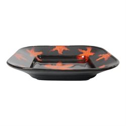 Poole Pottery charger, designed by Lorna Whitmarsh, decorated with autumn leaves, D35cm 