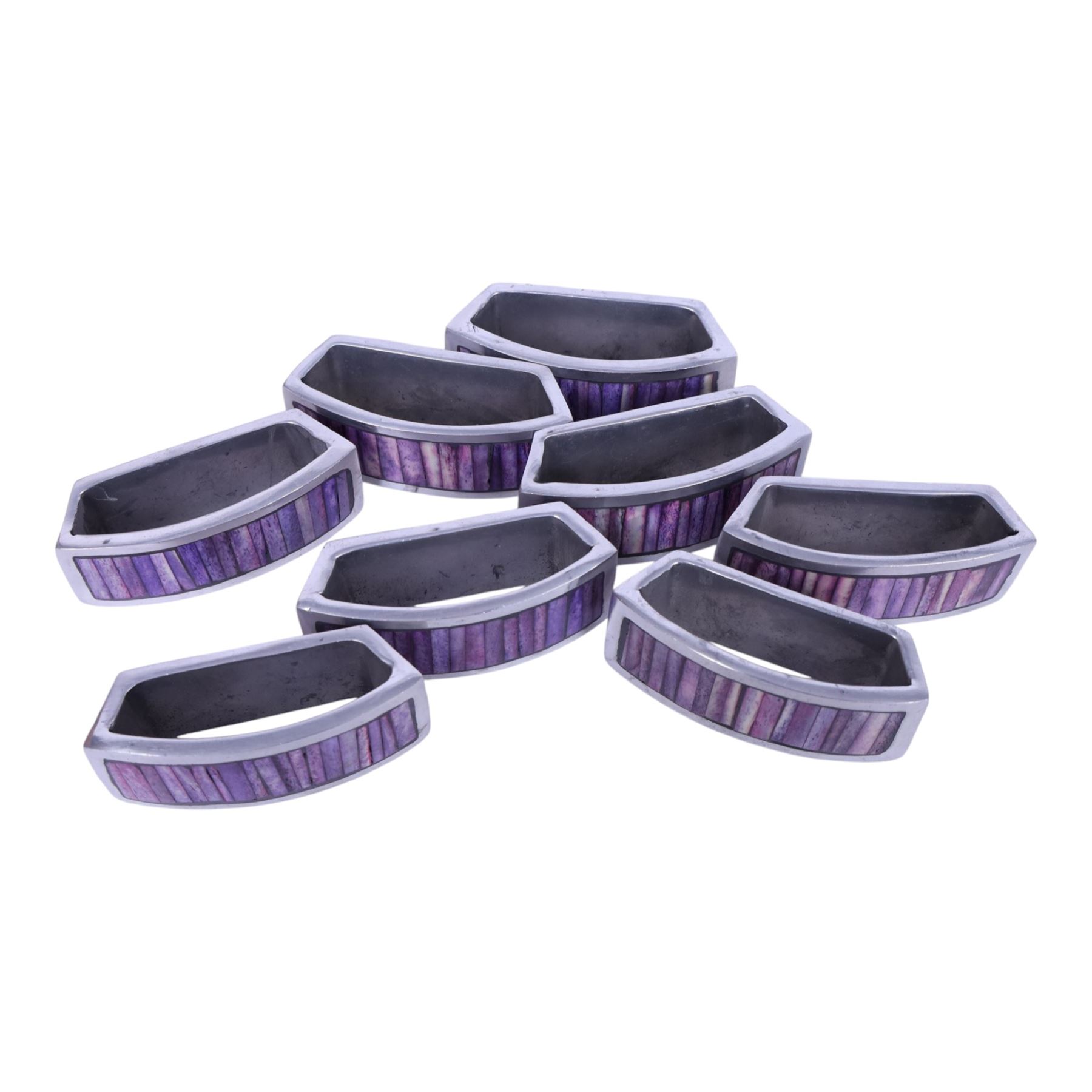 Denby Storm eight coffee cups and saucers, napkin holders and coasters , together with four jet wine glasses