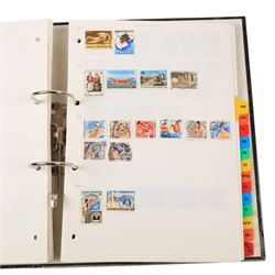 Great British and World stamps, in various albums and folders, in two boxes