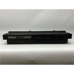 Yamaha MU50 tone generator, serial no.OY01061; and Yamaha TG33 Tone Generator, serial no.HN01068; both with leads (2)