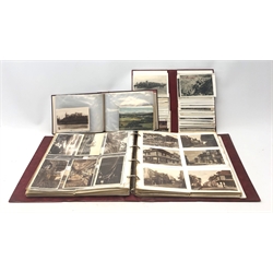 Modern album containing over three hundred Edwardian and later postcards, predominantly British and foreign topographical including large quantity of Rye Sussex, and two other albums with WW1 and military interest etc  