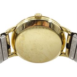 Omega Seamaster De Ville gentleman's automatic gold-plated wristwatch, 'bumper' movement Cal. 28.10 RA, Serial No. 10706886, on expanding gilt strap