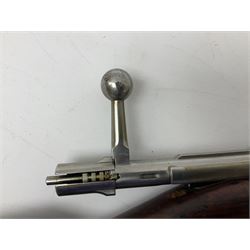 Early 20c Swedish 6.5mm bolt-action service rifle inscribed Carl Gustafs Stads Gevarsfaktori 1904; with 74cm barrel and original Model 1896 knife bayonet with scabbard No.149918 L149cm overall. Deactivated to early specification so requires re-deactivation to modern standards SECTION 1 RFD ONLY