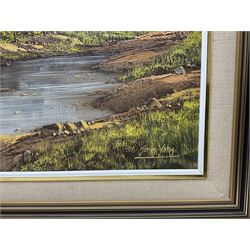 James Yates (South African 20th Century): Landscape with Mountains, oil on canvas signed 60cm x 90cm