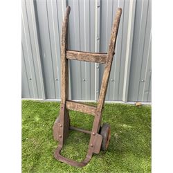Wood and metal vintage sack barrow  - THIS LOT IS TO BE COLLECTED BY APPOINTMENT FROM DUGGLEBY STORAGE, GREAT HILL, EASTFIELD, SCARBOROUGH, YO11 3TX