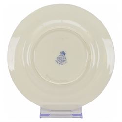 Four Royal Worcester hand painted ornithological plates, by W Powell, painted with a 'Chaffinch', 'Robin' 'Swallow' and 'Grasshopper Warbler', each named verso and bearing printed mark, D15cm 