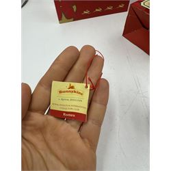 Five Royal Doulton Bunnykins comprising Sundial, Wedding Day, Gladiator, Romeo and Juliet 