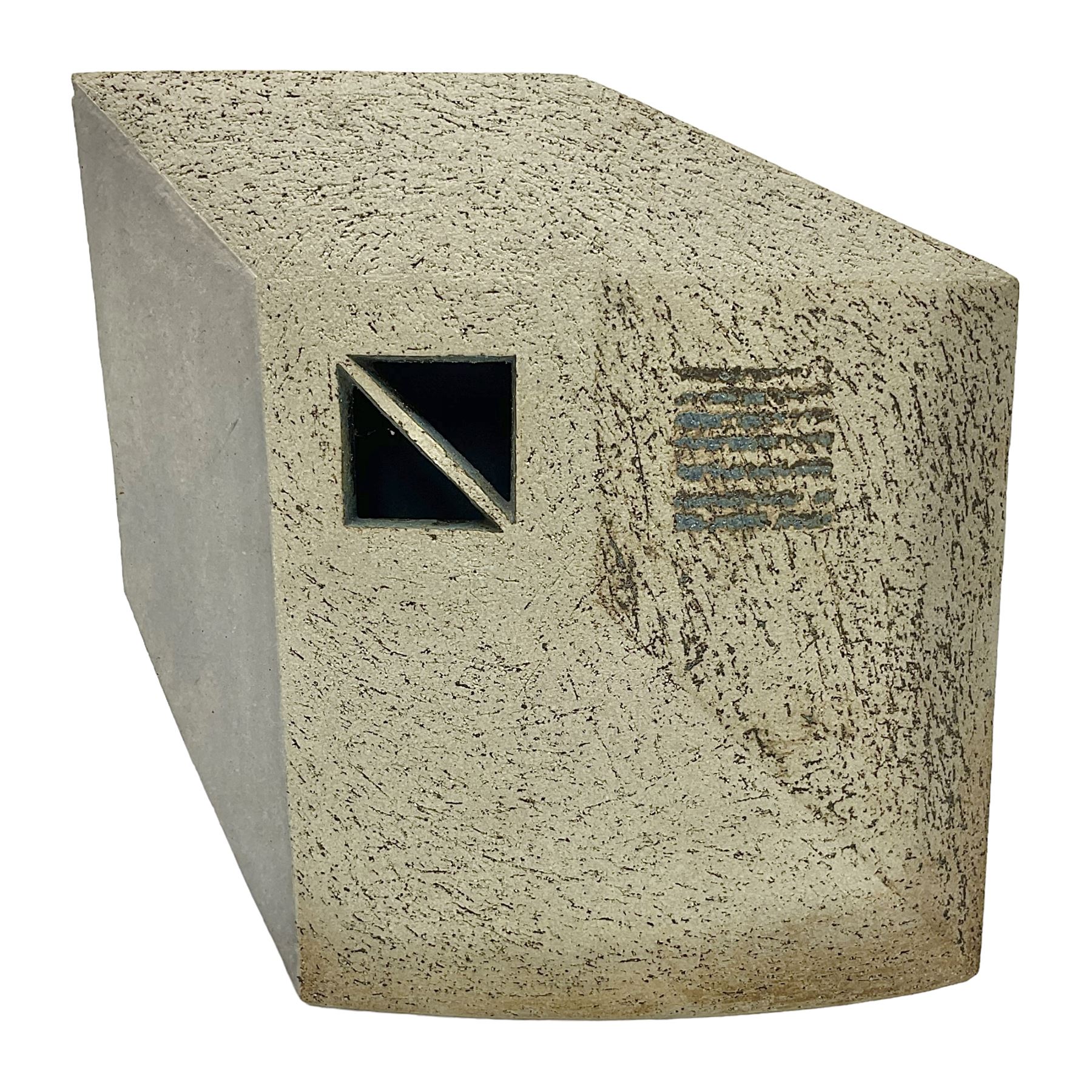 Ben Arnup (British 1954-): trompe l'oeil angular form sculpture, signed and numbered beneath, H20cm