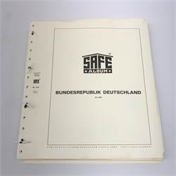 'Safe Album' printed pages 'Bundesrepublik Deutschland' West Germany, stamps from 1949 - 1972, mostly complete with a few gaps, mint and used