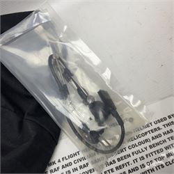 Mk.4 Flight Helmet, as used by RAF and Civilian helicopter pilots; in RAF sand colour (desert use),  fitted with cloth visor cover and working boom mike; has had a complete refit and is bench tested.