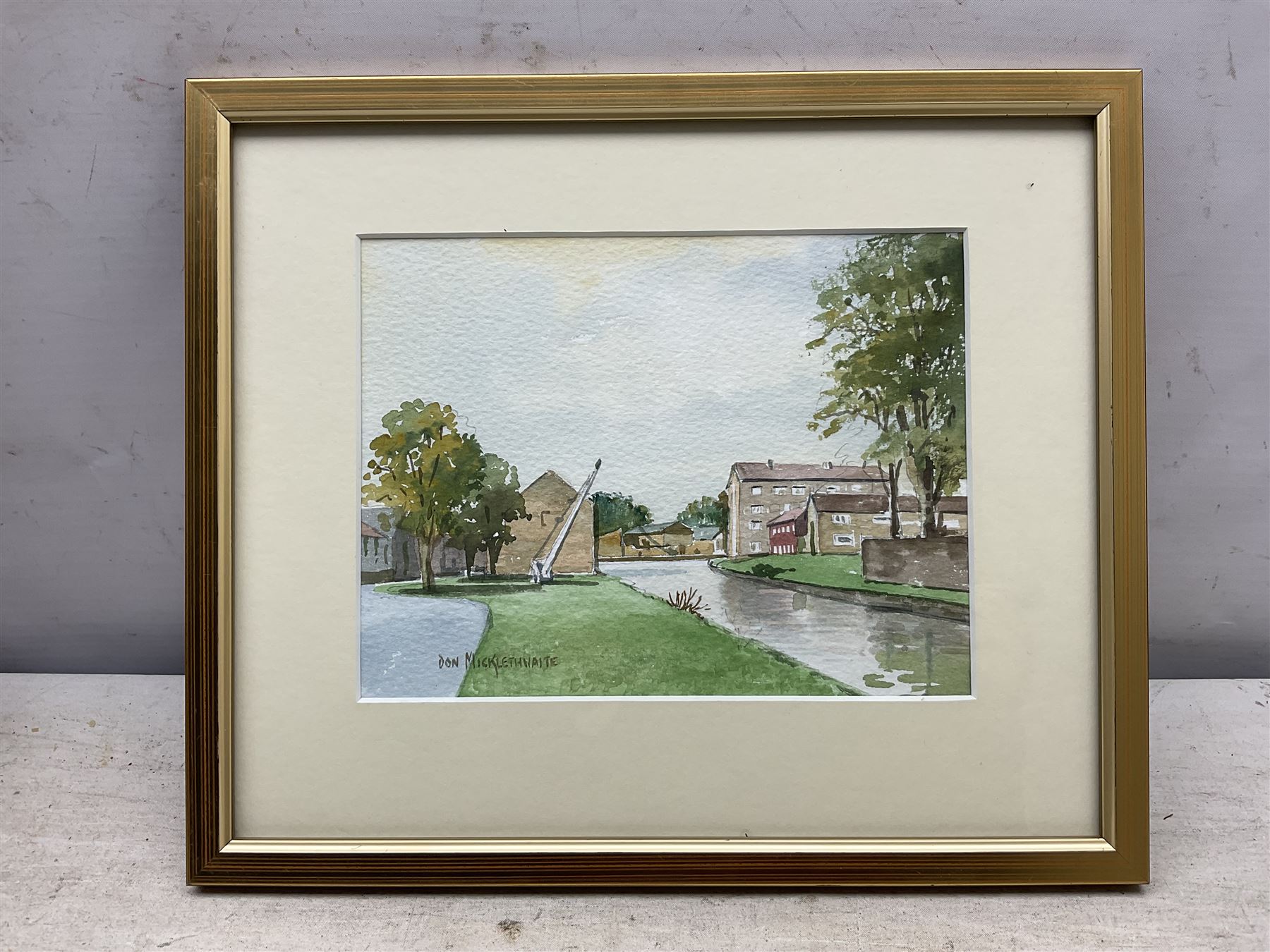 Don Micklethwaite (British 1936-): 'Driffield Canal' and 'Middle Street - Driffield', pair watercolours signed 16cm x 21cm (2)