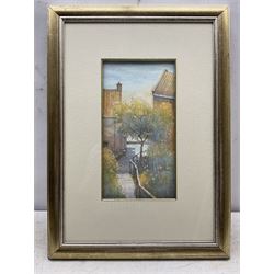 Robert Brindley (British 1949-): 'Towards the Beach - Runswick Bay', watercolour signed, titled and dated 13/05/02 verso 33cm x 17cm