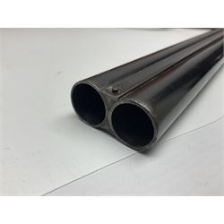 SHOTGUN CERTIFICATE REQUIRED - Late 19th century R. Robinson of Hull 12-bore side-by-side double barrel hammer shotgun; with 76cm(30