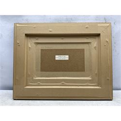 Frederick William Jackson (Staithes Group 1859-1918): Cattle Taking a Drink, oil on canvas laid on board unsigned 19cm x 31cm 
Provenance: exh. Phillips & Sons Cookham, October 1988, label verso