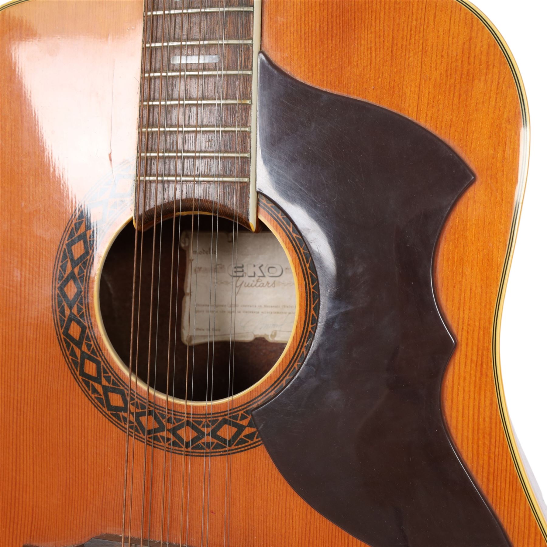 1960s/70s Eko Ranger twelve-string acoustic guitar, L108cm