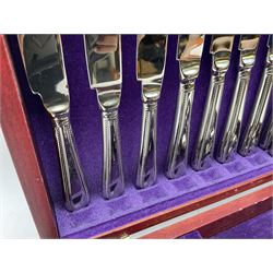 Arthur Price cased canteen of stainless steel cutlery (56) 
