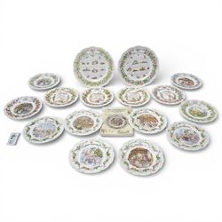 Collection of Royal Doulton Brambly Hedge wares, comprising two calendar plates, 2002 and ...