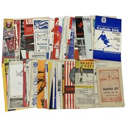 Collection of 1950s and later football programmes, including a quantity of 1950s and 1960s Hull City football programmes, five Under 23s/Schools International programmes and 1960s and later Football League Review Journals