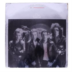 Queen 'The Game' signed vinyl record, signed to the reverse of the mirrored silver sleeve ...
