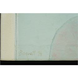 Druie Bowett (British 1924-1998): 'Set Apart', oil on canvas signed and dated '94, titled verso 92cm x 40cm
Provenance: consigned by the artist's son