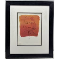 Allen Jones RA (British 1937-): 'Rosso' Head and Shoulder Portrait, limited edition chromolithograph signed in pencil with BolaffiArte blind stamp 27cm x 20cm