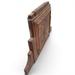 Large art deco style oak clock, removed from a school with electric movement 