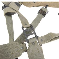 Indochine period French webbed belt and Y strap 