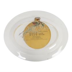 Pair of oval plates painted with Malton scenes, L35cm