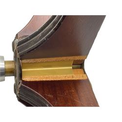 Georgian design swivel office desk chair, upholstered in buttoned green leather, on five spoke base with castors 