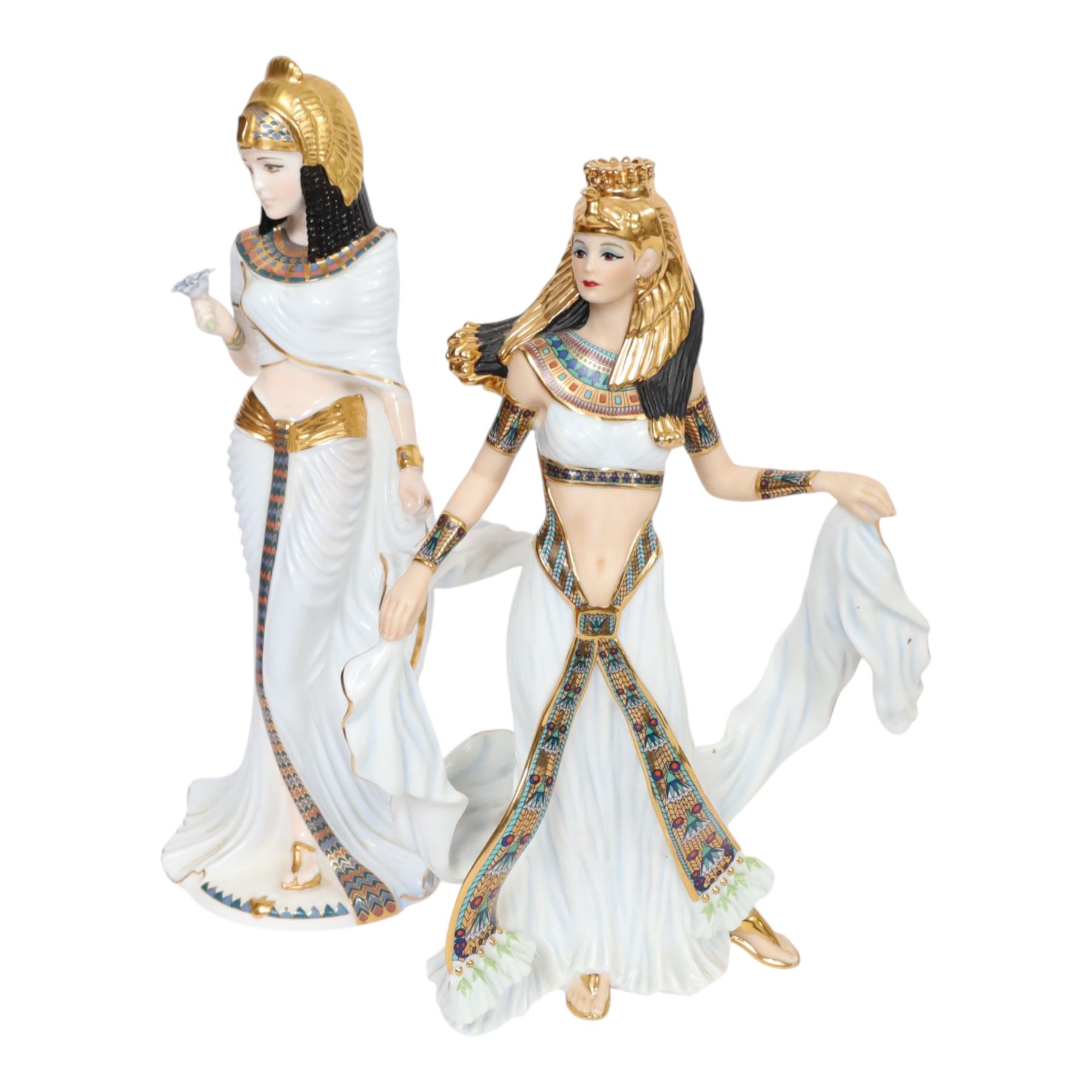 Royal Worcester Music of the Nile, together with Coalport Cleopatra, Wedgwood Tutankhamun and two Danbury Mint 