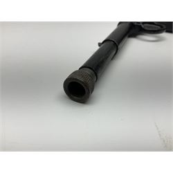 Webley & Scott Premier .177 over lever air pistol, no.2360, with chequered bakelite grip L24cm overall; Diana SP50 .177 plunge barrel air pistol; and T.J. Harrington & Son 'The Gat' .177 plunge barrel air pistol; NB: AGE RESTRICTIONS APPLY TO THE PURCHASE OF THIS LOT (3)