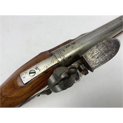 Brown Bess style 10-bore flintlock musket, the action marked with Crowned GR, 'Jordan' and dated 1758, the 104cm(41