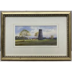 Kenneth W Burton (British 1946-): 'Beverley - Yorkshire', watercolour signed and titled 13cm x 26cm  